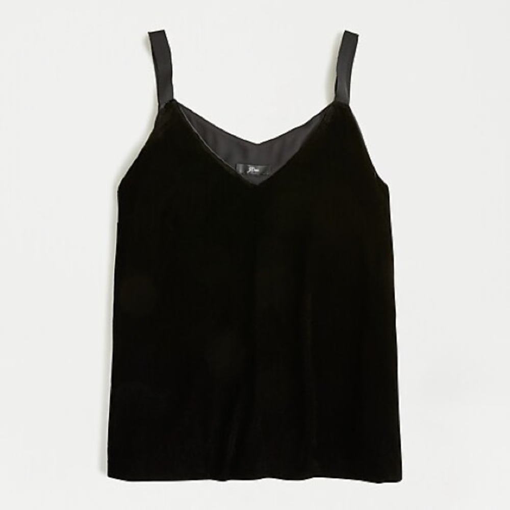 J. Crew drapey velvet camisole top
